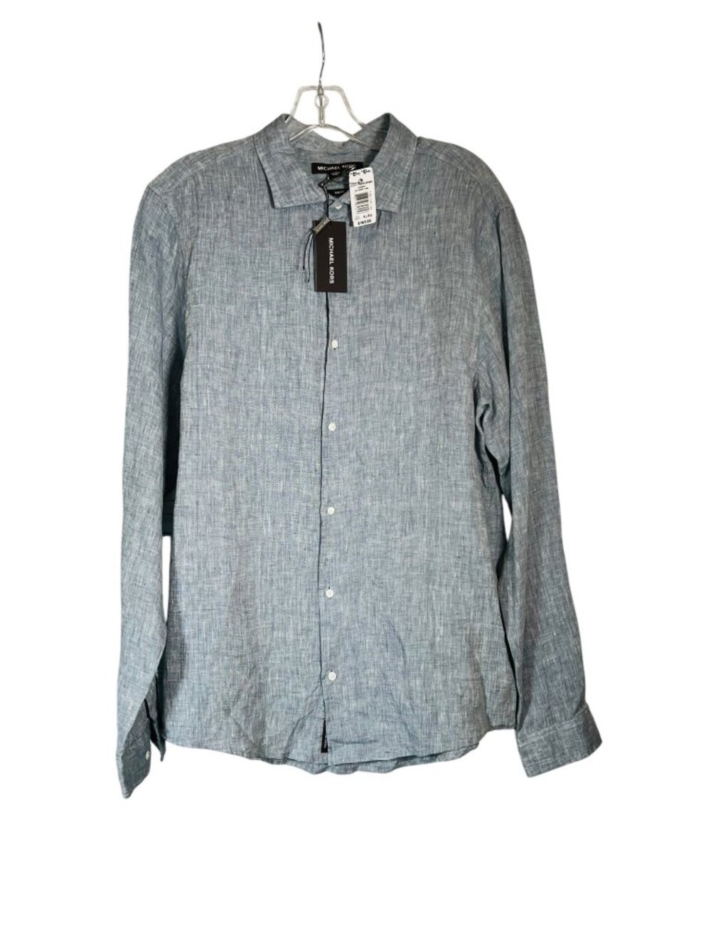 Michael Kors Linen Chambray Shirt XL Slim Fit NWT Studio Rental